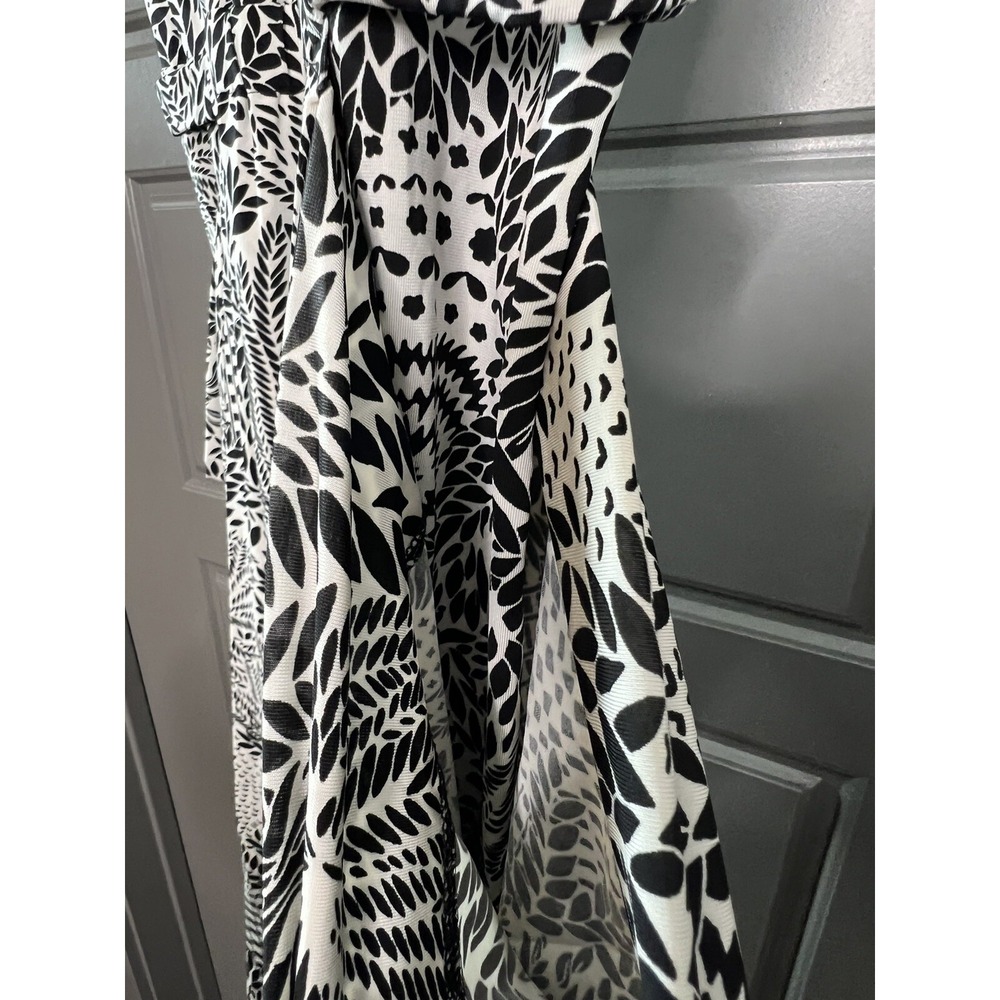 Marc by Marc Jacobs Dress Women Medium Swan Draped Black & White Print - Picture 13 of 16